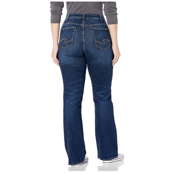 Silver Jeans Co. Women's Plus Size Suki Mid Rise Slim Bootcut Jeans 22W L33 - Picture 2 of 4